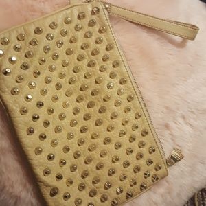 Wristlet/ light mustard color barely use